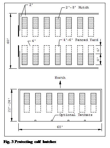 :  &#13;&#10;Fig. 3 Protecting calf  hutches&#13;&#10;