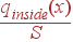 \frac{q_{inside}(x)}{S}